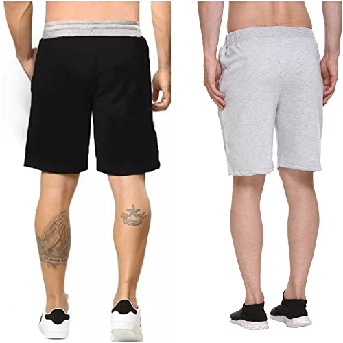 Image of Men's Cotton Sports Shorts with Zipper Pocket (Pack of 2)