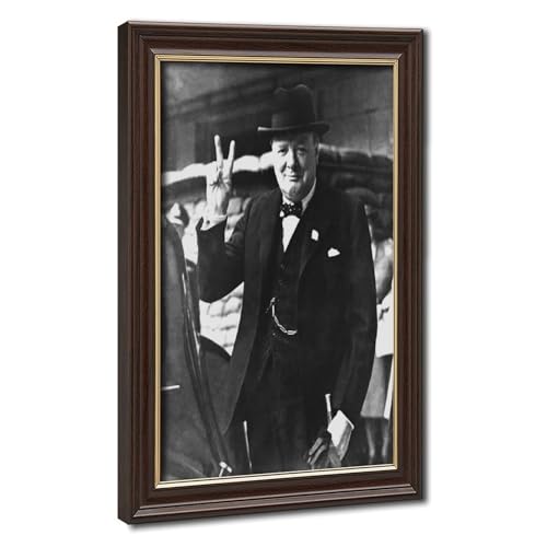 Winston Churchill V for Victory toile déco murale pour bureau et salon