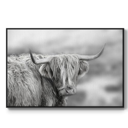 Renditions Gallery Farm Wall Art Paintings Black & White Cow
