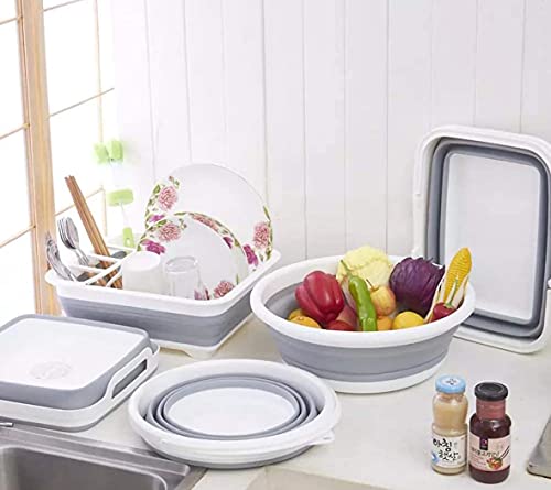 Ahyuan Collapsible Dish Drying Rack With Drainboard Tray Space Saving Camper Accessories Kitchen Storage Organizer Rv Accessories For Inside Camper Accessories For Travel Trailers (With Drainboard) #TOP2