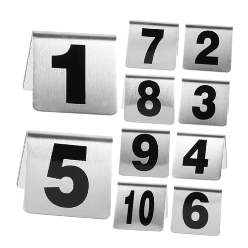Numéros de table en acier inoxydable cartes de numérotation recto verso mariage et réception