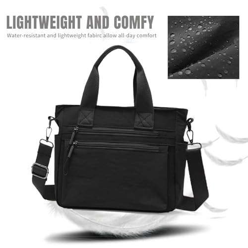 Small Nylon Tote Bag for Women Lightweight Crossbody Tote Handbag with Long Strap for Daily, Work, College & Travel4