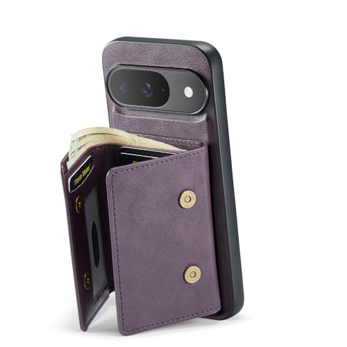 Étui Google Pixel 10 Pro violet en cuir de haute qualité avec rabat aimanté