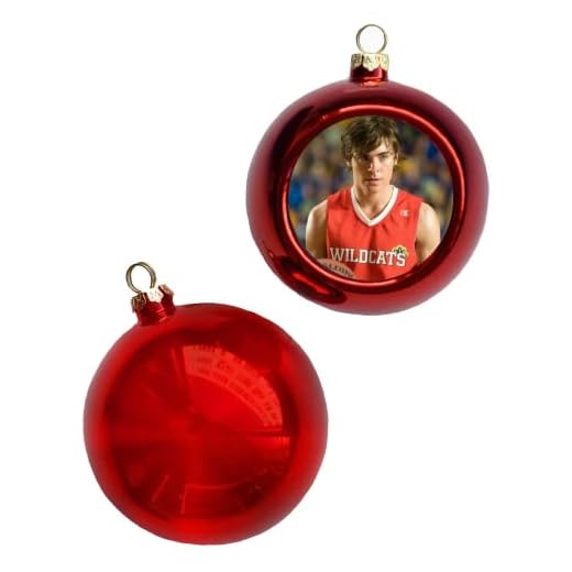 Zac Efron Film basketspelare rolig julgran ornament kändis ansikte röda bollar meme julgran dekorationer dekor dekor