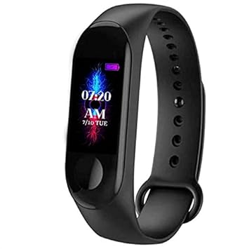 Drumstone - & M3 Bluetooth Fitness Smart Band | Activity Tracker for Health Monitoring | Black Waterproof Bracelet for Men & Women