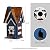 Glitzhome 12.25" H Patriotic Solid Wood Hanging Birdhouse for Outside, Decorative Pet Cottage Villa Distressed Wooden Bird House with 3D Star for Garden Patio Backyard