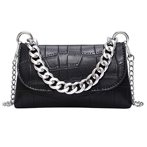 KESYOO Bolsa Feminina Pu Bolsa de Ombro Estampado Padrão de Crocodilo Com Cós Mini Zíper Bolsa de Ar