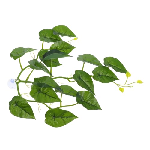 Abaodam Artificial Reptile Tank Plants with Suction Cups Lifelike Terrarium Decor for Reptiles Easy Install Material Durable Hanging Plant for Bearded Dragons More