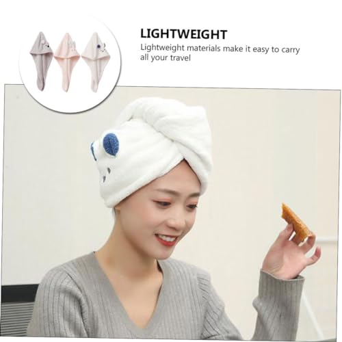 Serviette cheveux séchage rapide en peluche douce et confortable - 4