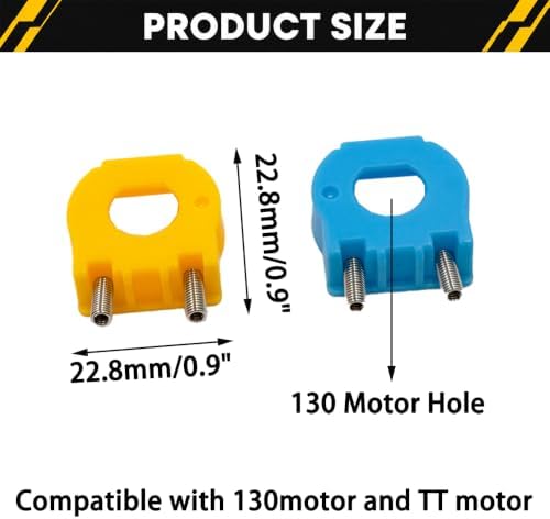 10PCS 130 Motor Solderless Quick Connector Motor Clamp for 130 Motor TT Motor DIY Model Toy Connection Parts (Blue) — 사진 4