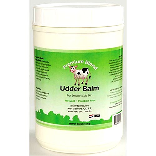 Premium Blend Udder Balm w/Aloe Vera, Lanolin - Paraben Free - 4 Lb - Made in USA