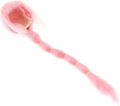 Doll Aesthetics With 1/6 Scale Simulation Hair Female Hair Fit For Doll Figures Long Head Model Toy Figure Accessory 16 Smooth And Lifelike Action Figures Model Dolls, Pink Braid