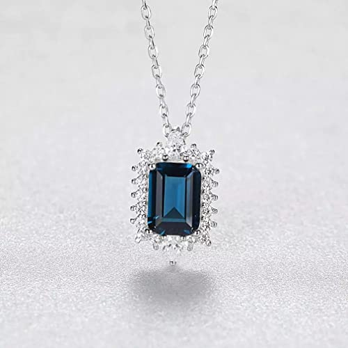 Bijoux pour femmes avec collier en pierres précieuses bleu foncé