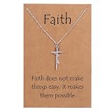 RAYSTAR Gifts for Women Faith Cross Necklace for Women Christian Jewelry Necklace Birthday Gifts for Mom Wife