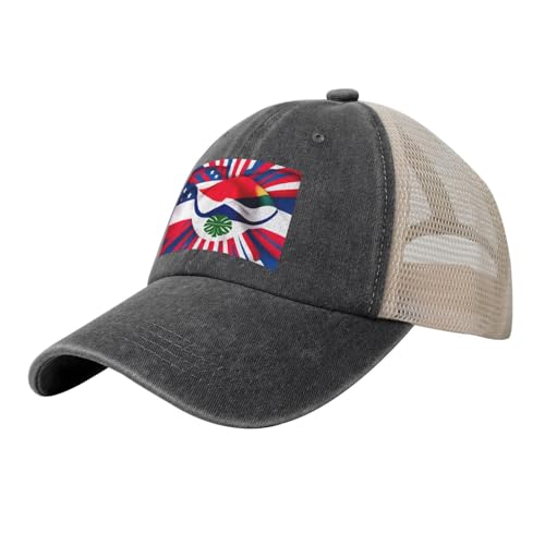 Unkhtt Casquette de baseball en maille respirante pour homme et femme Motif drapeau du Costa Rica, Noir , Taille unique