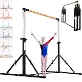 MARFULA 5FT Folding Gymnastic Bar Set Gymnastics Horizontal Bar Fold Kip Bar for Kids Home Use