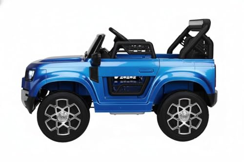 Image of Kids Defender Car 4X4 Heavy Duty 12V Electric Ride On Car for Baby with Remote Control (1-7Yrs) Kids Battery Operated Ride On (Blue)