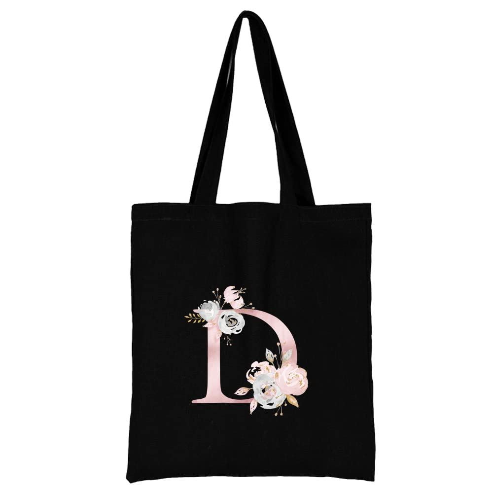 26 Letter Printed Canvas reusable grocery bags, Foldable Casual Travel HandBag, Shoulder Beach Tote Bags, Shopper bag eco friendly super strong washable Storage bags Shopping bag Canvas bag for Women