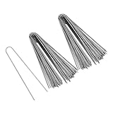 CEED4U 240 Packs 12 Inches 11 Gauge Galvanized Steel Garden Stakes Staples, Heavy Duty Securing Pegs...