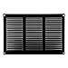 300 x 200 cm, czarna, kratka wentylacyjna z ochroną przed owadami, powietrze wylotowe, metalowa kratka
