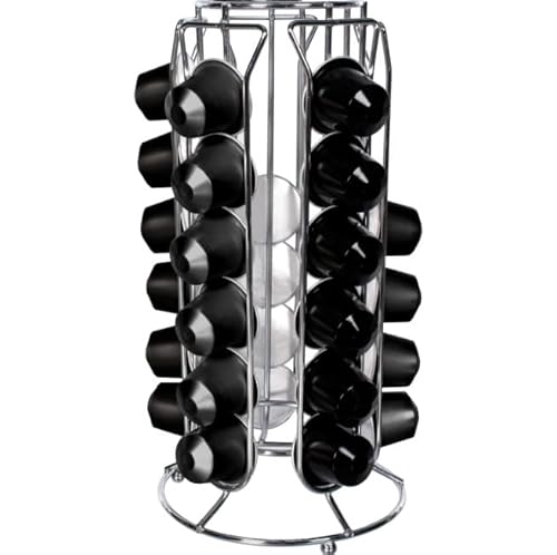 offershop Kapselhalter für Kaffeekapseln, 30 Plätze, Kapselhalter für Kapseln, Spender, Metall, verchromt, elegant, modern, Küche Cover