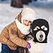 HOWWFALY Dog Halloween Christmas Costume Ear Muffs Noise Protection Knitted Dogs Ears Warm Hats Dog Robbers & Thieves Mask Funny Pet Cosplay for Medium Large Pets(Black Mask)