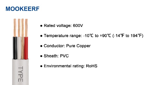 Image of 14 /3 Wire with Ground - 50FT 14 Gauge NM-B Non-Metallic Sheathed Cable 100% Pure Copper 14 AWG 3 Conductor Residential Indoor Wire for Outlets, Switches, Other Loads and Lighting Wiring Projects etc.