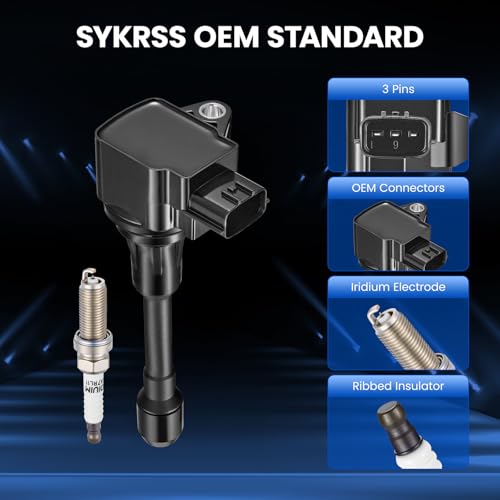 Image of 8-Pack UF677 Ignition Coils & 93501 Spark Plugs Kit Compatible with INFINITI QX80 QX56 17-20, Compatible with Nissan Armada 5.6L V8 - Replaces LKAR7BIX-11S 224481LA0B 224881LA0B GN10863 5C1893