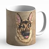 power gift BERGER ALLEMAND (B) Tasse A Café Ou Pour Le The. Tasses Avec Motif De Chien et Chat. Votre Animal Prefrere – Parfait Pour Les Amouraux de Animaux. Mug En Céramique.