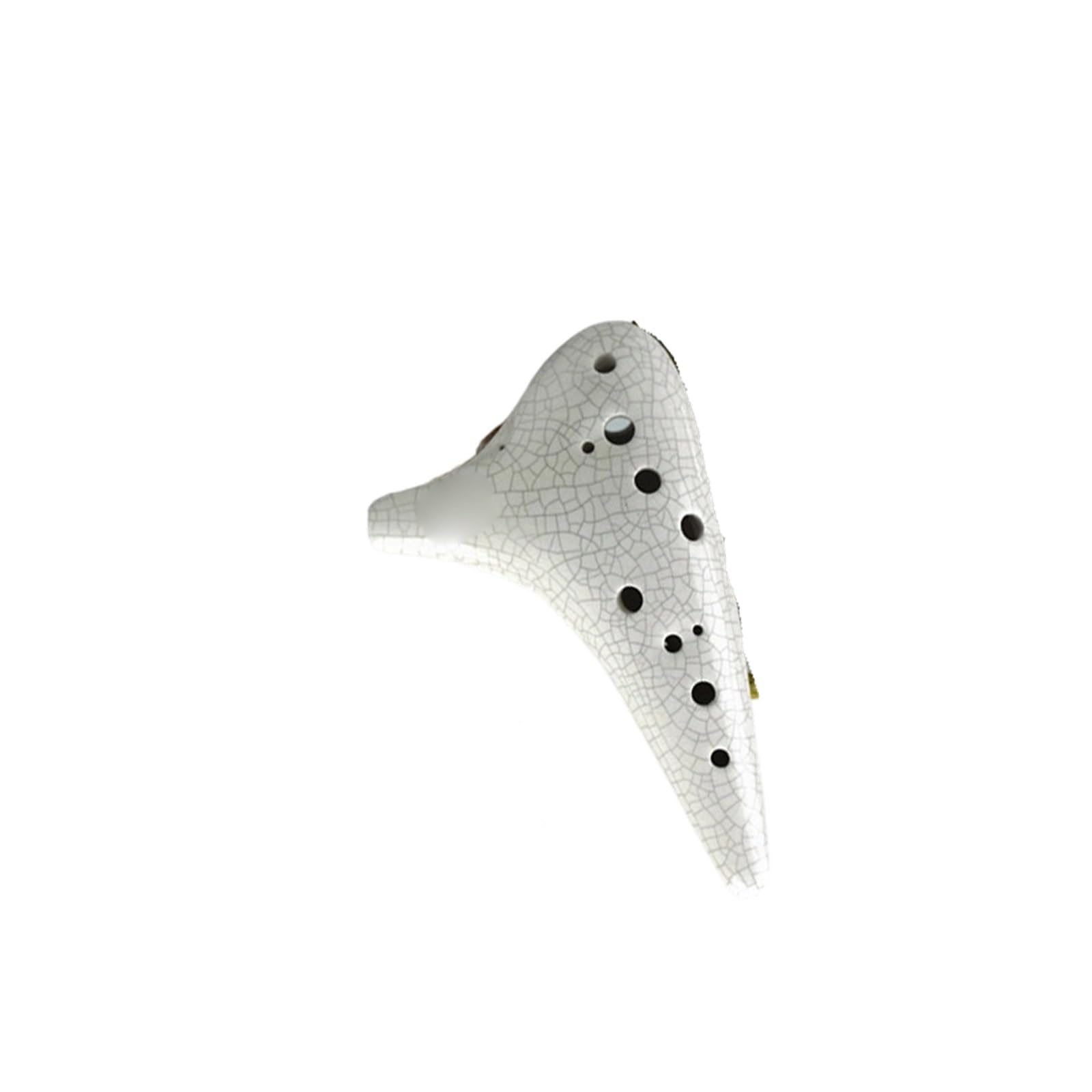 Ocarina Standard Ocarina in Do alto A/C a 12 fori per principianti | Suono bellissimo, compatto e portatile.(Cracked White)