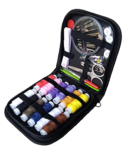 Sewing Kit DIY Sewing Supplies Organizer Filled Sewing Thread Sewing Needles Sewing Accessories Scissors Thimble Tape Measure Home Traveler