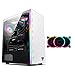 BBNB Caja De Juegos ATX - Micro ATX PC Funda/ATX Caja De La Computadora - Torre Media - Vidrio Acrílico - Ventilador Y Agua De Enfriamiento (Color : White, Size : 8 Fan)