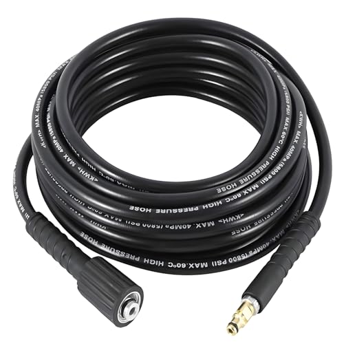 Pressure Washer Hose,Brass Fitting Power Washer Hose Replacement,40MPa/5800PSI Pressure Washer Pipe for Karcher K2 K3 K4 K5 (15M / 49.2FT)