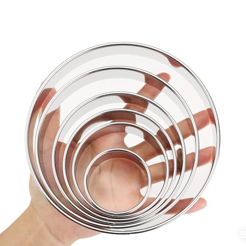 CUTENJOY 6 PCS Round Cookie Cutters (2, 3, 3.5, 4,
