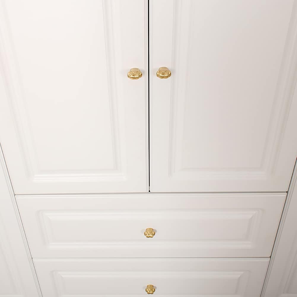 WAYUTO Brass Cat Paw Knob Gold Cat Claw Pull Handles Metal Cabinet Knobs Cartoon Cupboard Drawer Knobs Modern Closet Door Knobs for Boys Room Furniture Kitchen Bathroom Accessories Single Hole image 4