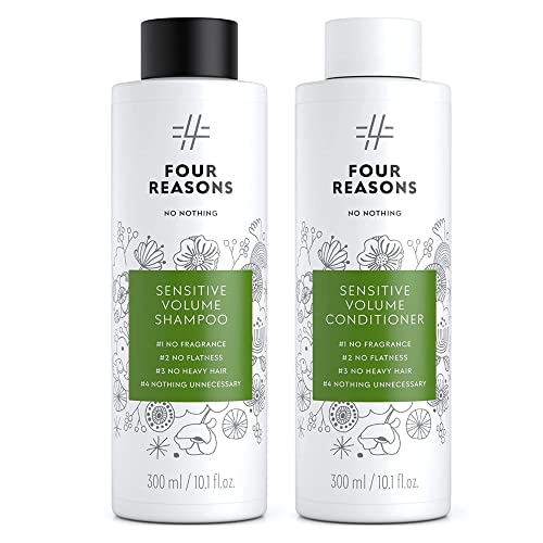 No Nothing Sensitive Volume Shampoo And Conditioner - Hypoallergenic, Unscented Volumizing Shampoo And Conditioner - Shampoo For Sensitive Scalp And Skin - Paraben Free, Vegan – 10.15 Oz #TOP13
