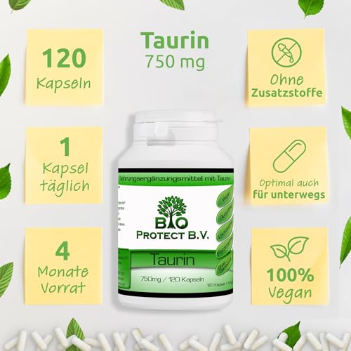 Taurin BIO Protect B.V. Gesundheit Erleben 750 mg hochdosiert