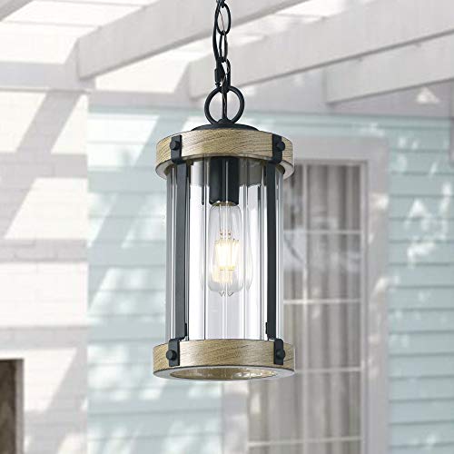 Super Brands Untrammelife Outdoor Pendant Lights, 14'' Outside Hanging Porch Light Fixture Ceiling Patio Lighting with Adjustable Chain
