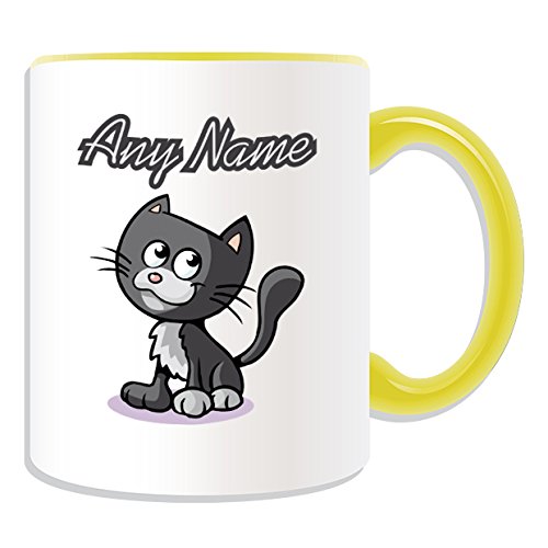 Tazza Personalizzata Con Porcellino D'India - Idea Regalo Con Nome E Messaggio, Ceramica Gialla