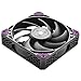 Super Flower, MEGACOOL 120mm Fan, 12-Pole Motor Design, Extremely Cooling Performance, PWM, Black/Grey, Computer Case Fan, Anti-Vibration Mounting Pads, SF-PF121-BK, 30mm Depth