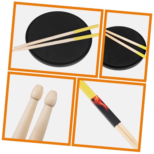 Baquetas UPKOCH clásicas de madera de arce con agarre antideslizante para adultos, niños y niñas, ligeras, para práctica y actuación, color amarillo miniatura 7