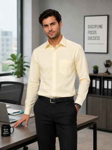 Image of Appel Touch Men's Cotton Blend Formal Shirt Full Sleeves