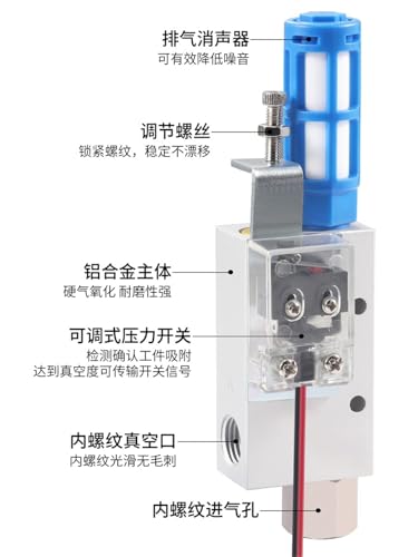 Générateur de vide pneumatique EV-30HS évite les pertes de pression négative