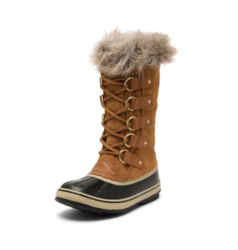 Sorel Damen Joan of Arctic Boot WP wasserdichte Schneestiefel, Camel Brown, Black, 41 EU