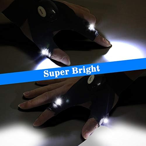 LED Flashlight Gloves, Gifts for Men Dad Him Boyfriend Husband, Cool Gadget Hands-Free Lights for Camping Fishing Repairing, Fathers Day Christmas Birthday Gift - 3