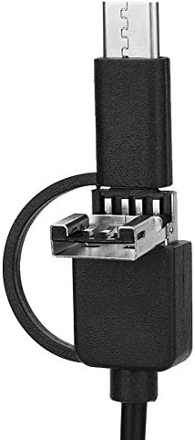 Close-up of the 3-in-1 USB, Micro USB, and Type-C connector