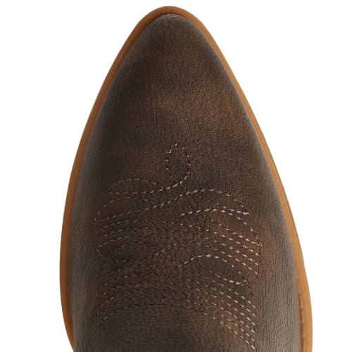 Image of IXU Cowboy Boots for Women Ankle Cowgirl Wide Western Short Booties