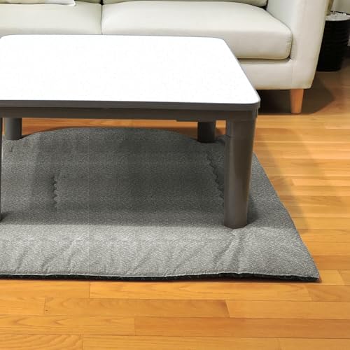 ラグマット カーペット 長方形 ブークレグレー 100×135cm 約1畳 固綿芯 ポリエステル こたつ中敷き布団 無地 日本製 眠り姫