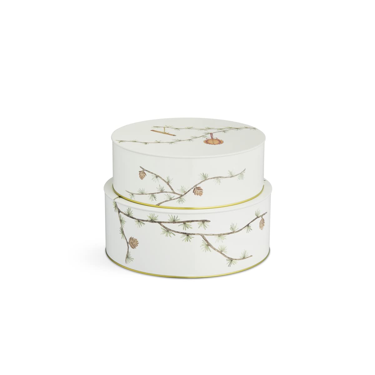 Boîtes à biscuits de Noël Rosendahl blanc boîte métal lot de 2