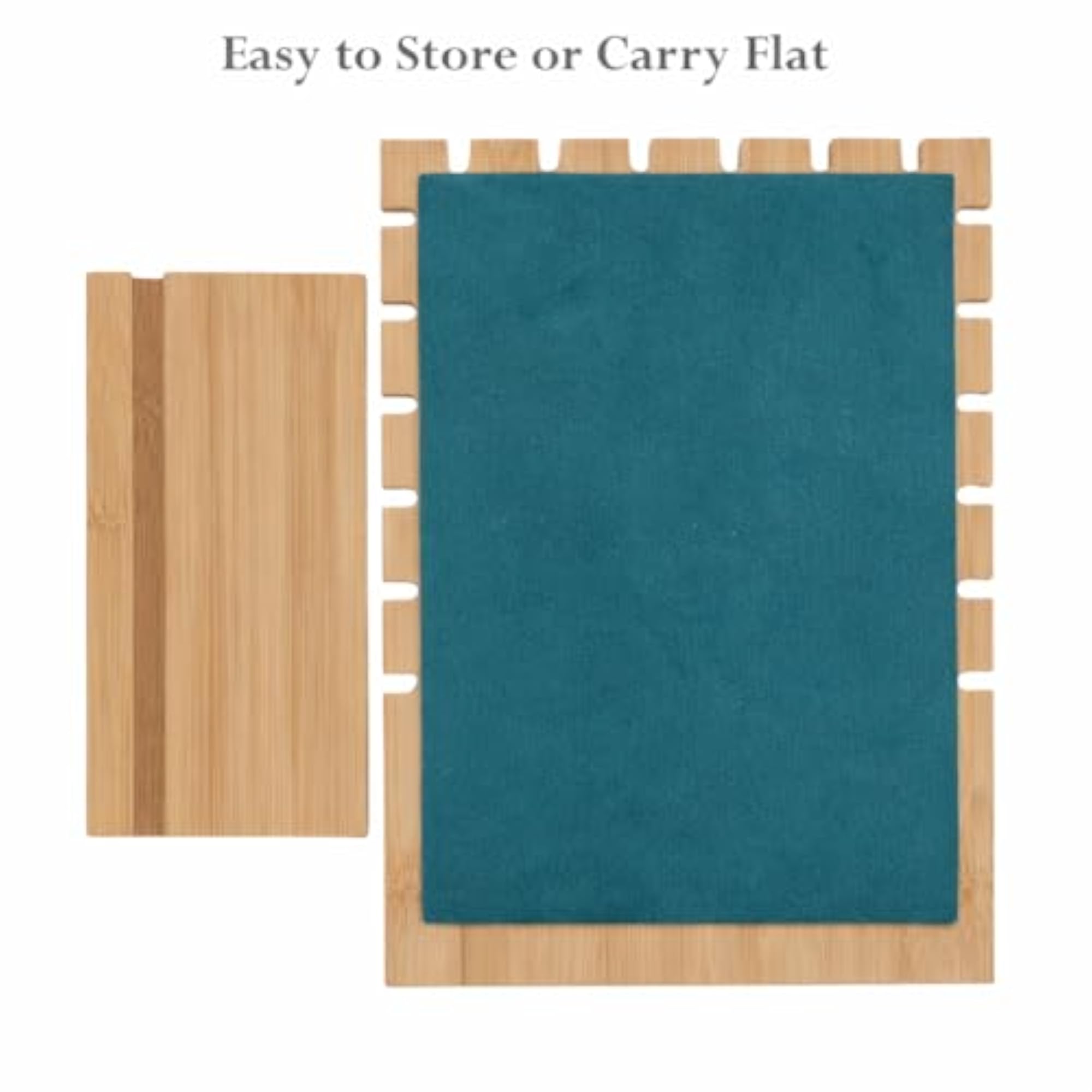 Bamboo Necklace Display Stand with Fabric Panel